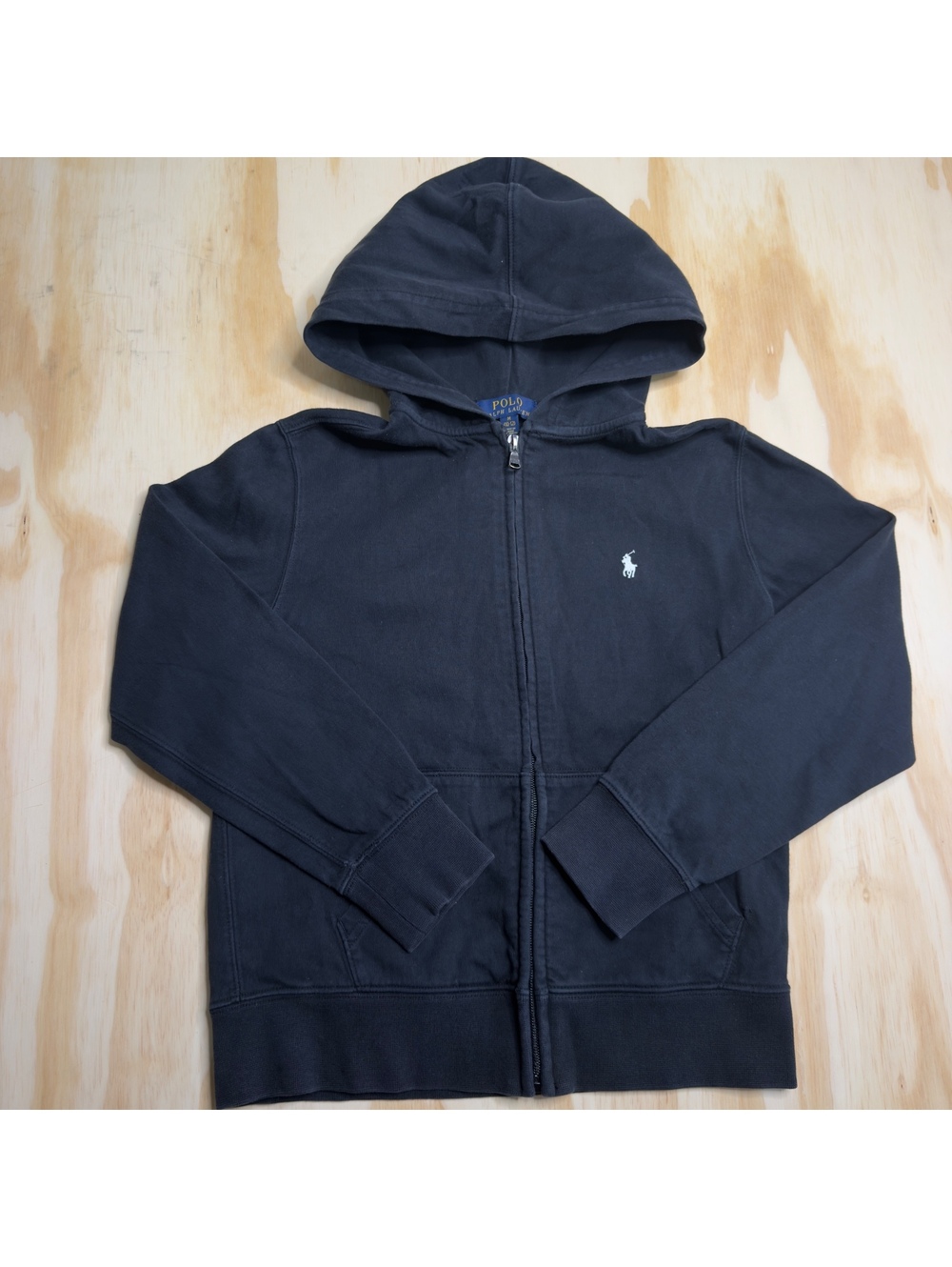 Polo Ralph Lauren Kids Size M (10/12) Classic Black Zip Up Hoodie